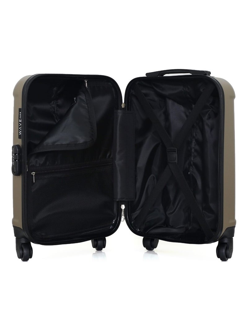 WAVE PARIS - Valise Petite Cabine ELBE-E Beige - Kiabi