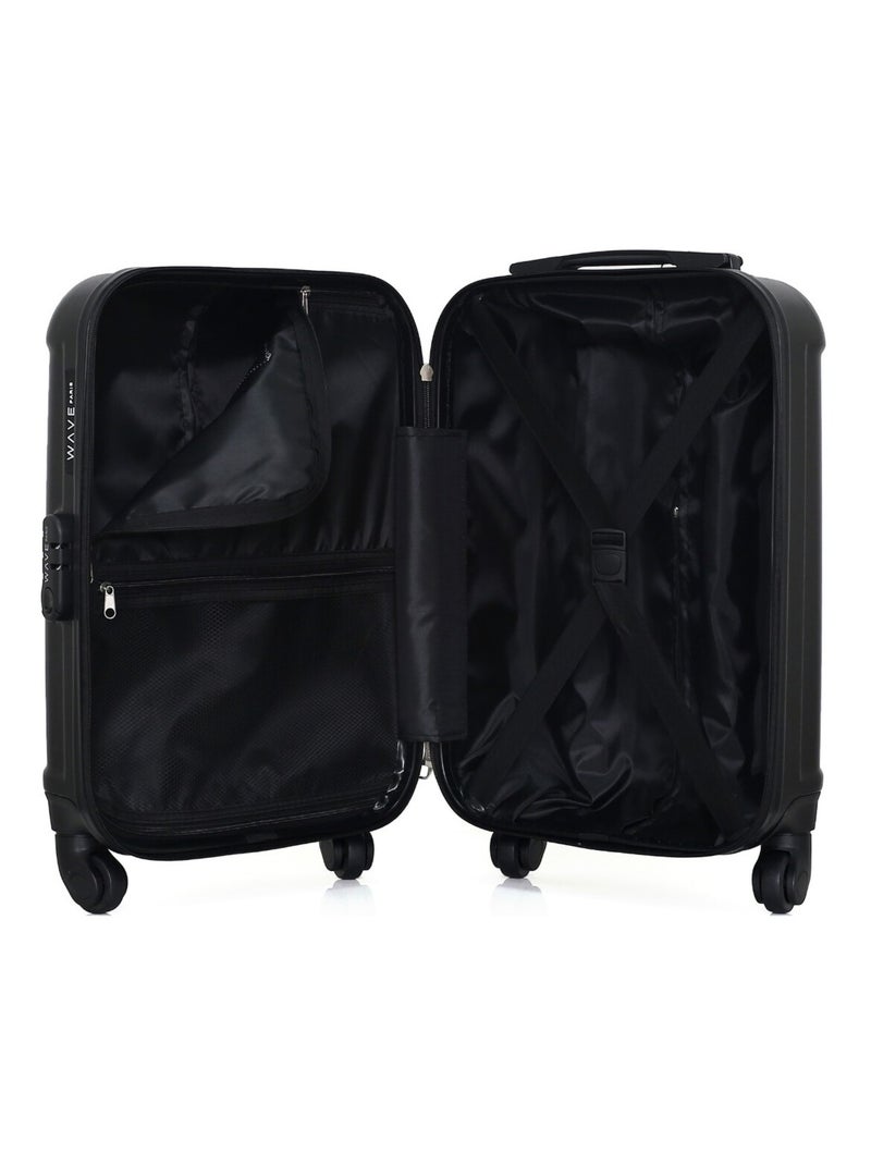 WAVE PARIS - Valise Petite Cabine ELBE-E Noir - Kiabi