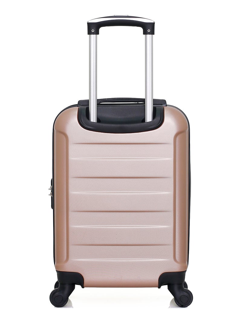 WAVE PARIS - Valise Petite Cabine ELBE-E Rose Métal - Kiabi