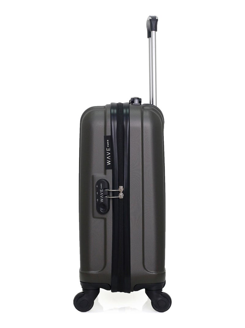 WAVE PARIS - Valise Petite Cabine VOLGA-E Gris foncé - Kiabi