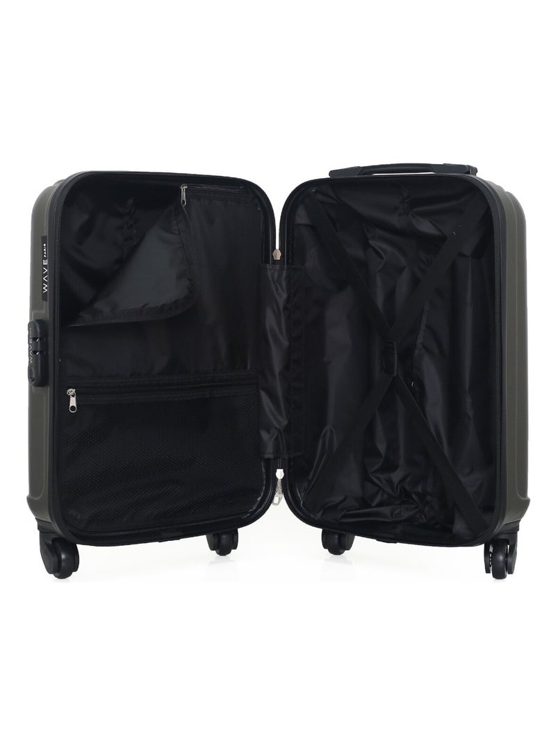 WAVE PARIS - Valise Petite Cabine VOLGA-E Gris foncé - Kiabi