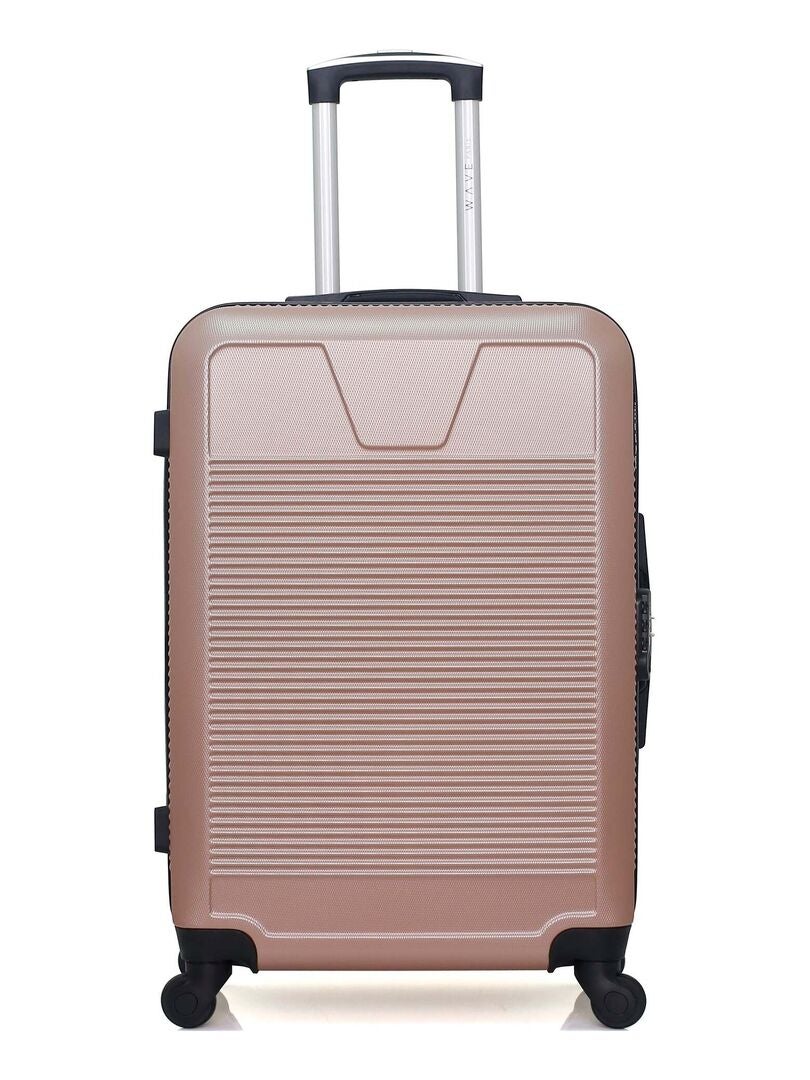 Valise Cabine CYTECH Horizon 65 Cm - Rose Poudré, Serrure à Code, 4 Roues Fluides