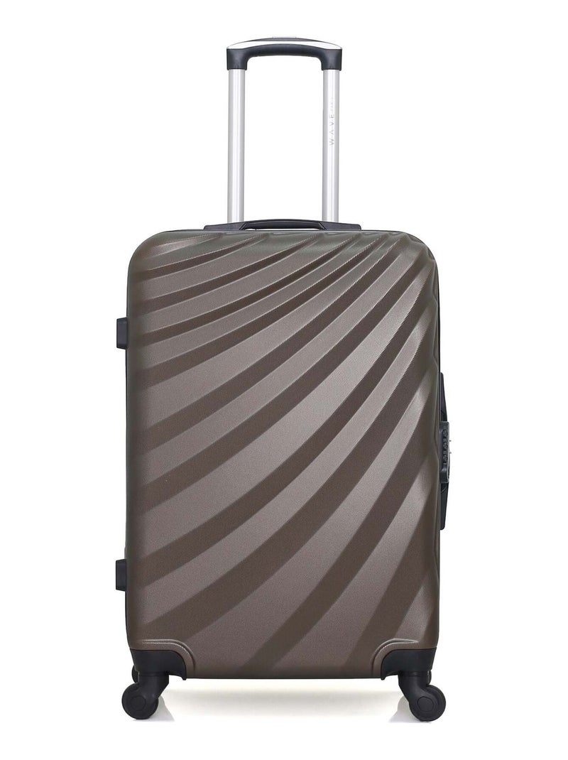 WAVE PARIS - Valise Weekend DANUBE 65 cm 4 Roues Marron - Kiabi