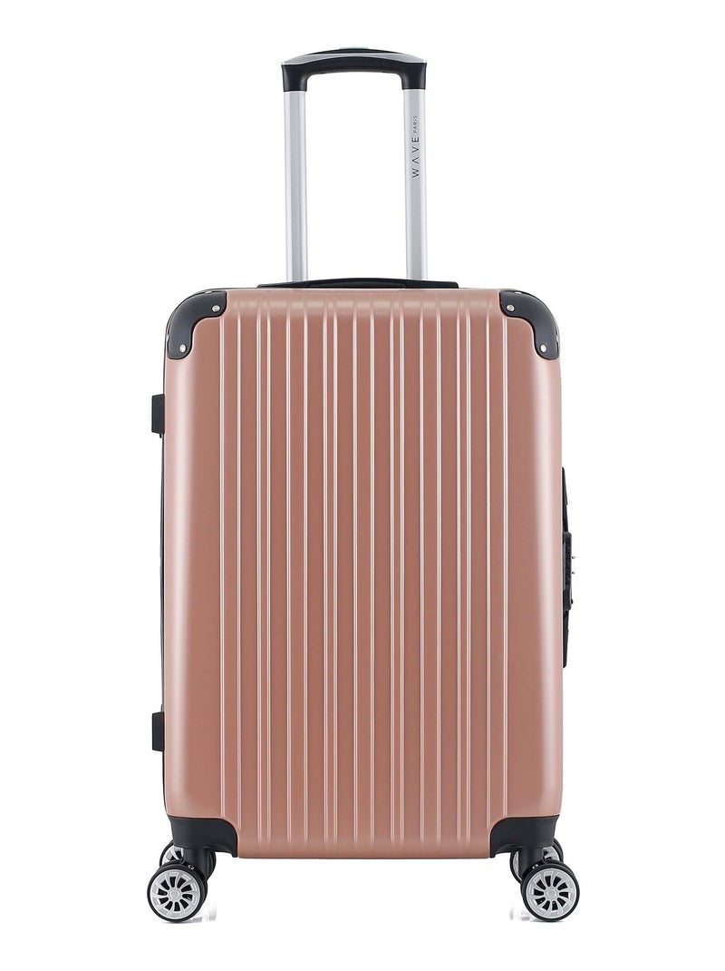 WAVE PARIS - Valise Weekend DENALI 65 cm 4 Roues Rose clair - Kiabi