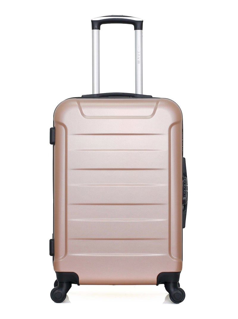 WAVE PARIS - Valise Weekend ELBE-A 60 cm 4 Roues Rose clair - Kiabi