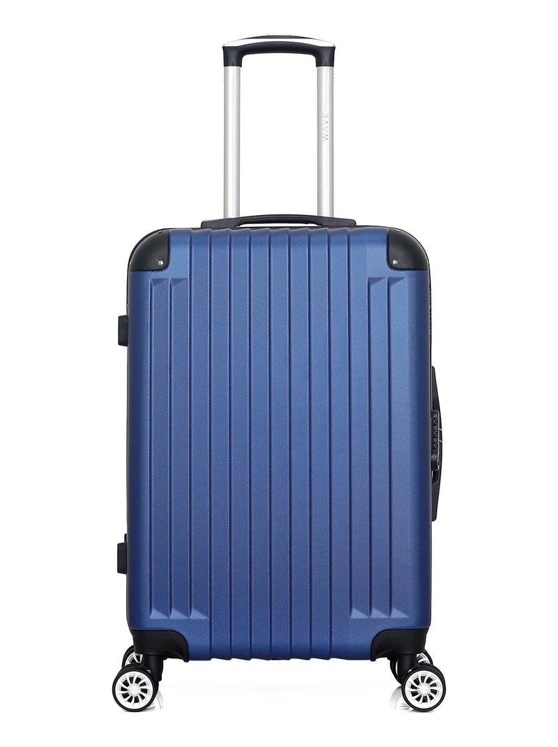 WAVE PARIS - Valise Weekend TAGE 65 cm 4 Roues Bleu marine - Kiabi