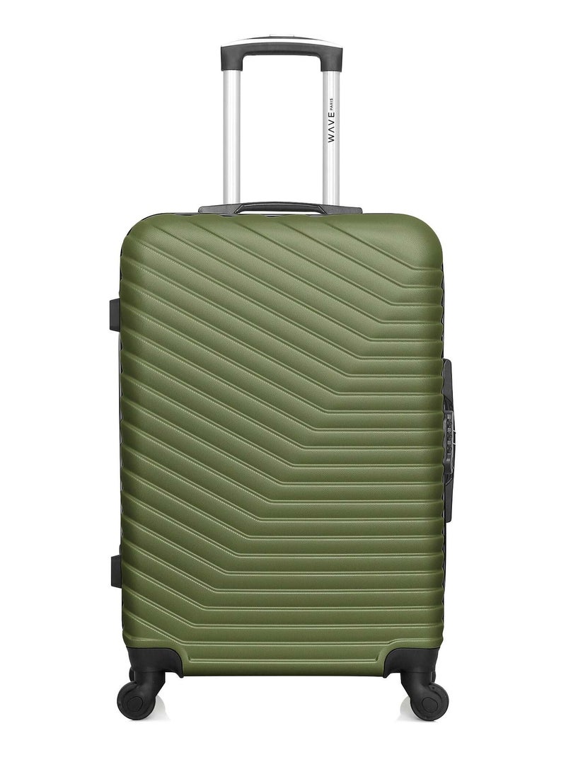 WAVE PARIS- Valise weekend ABS LENA 65 cm Vert kaki - Kiabi