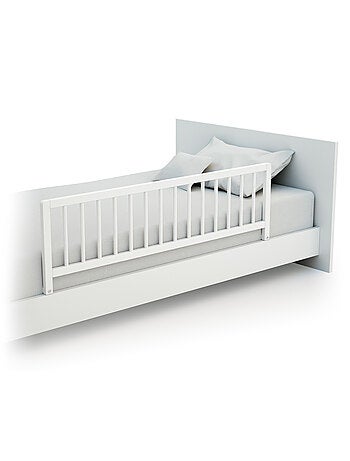WEBABY - Barrière de lit enfant en bois SIDO - 117 x 34,5 x 31 cm