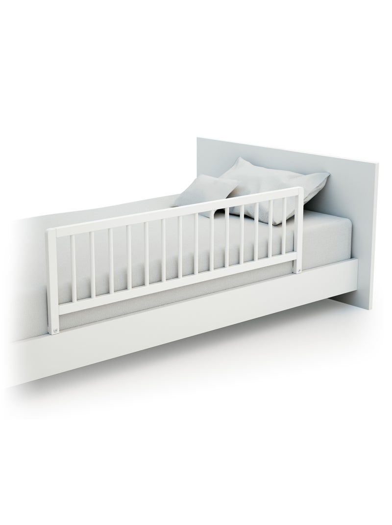 WEBABY - Barrière de lit enfant en bois SIDO - 117 x 34,5 x 31 cm Blanc - Kiabi