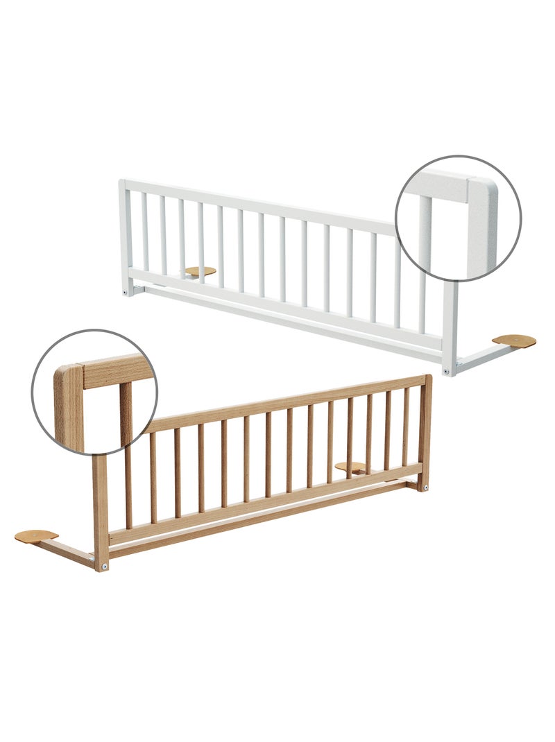 WEBABY - Barrière de lit enfant en bois SIDO - 117 x 34,5 x 31 cm Blanc - Kiabi