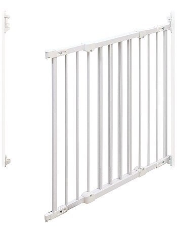 WEBABY - Barrière de sécurité bébé en acier Blanc 108 x 4 x 75 cm NONO