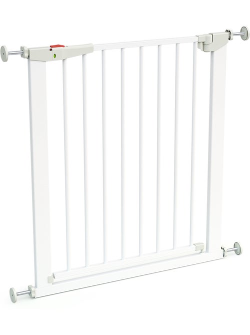 Webaby - barrière de sécurité bébé en acier blanc mobi avec 2 extensions - Kiabi Webaby - barrière de sécurité bébé en acier blanc mobi avec 2 extensions - Kiabi