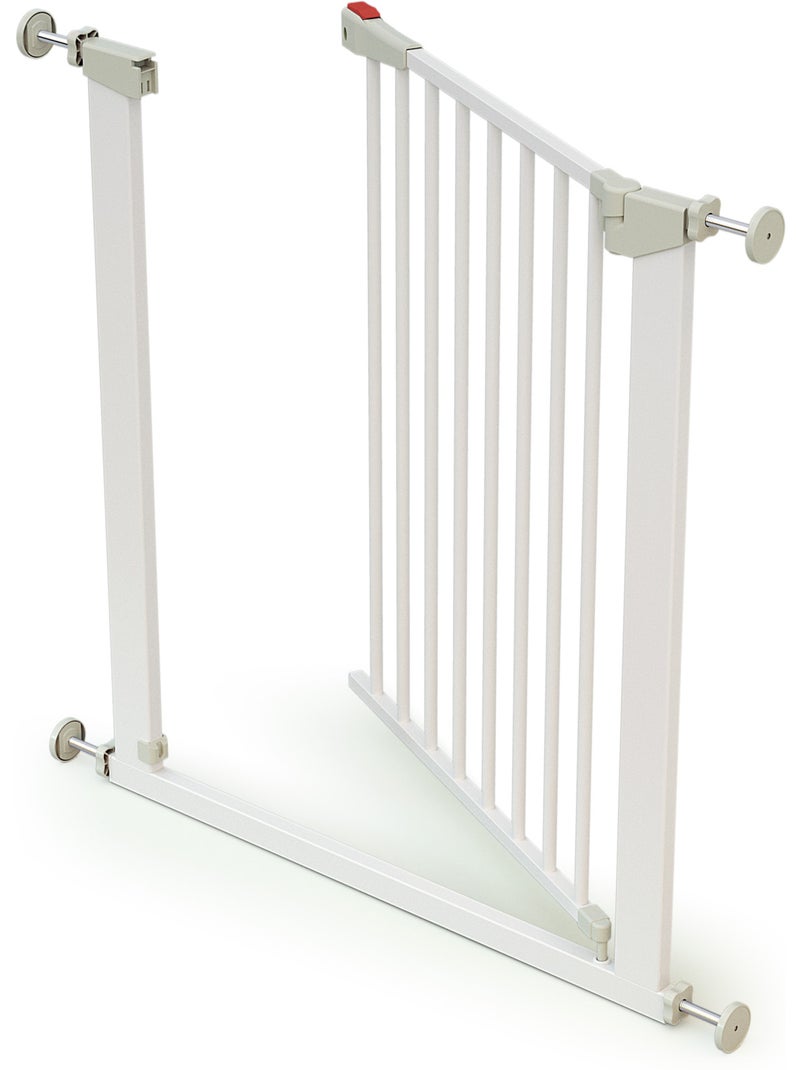 Webaby - barrière de sécurité bébé en acier blanc mobi avec 2 extensions Blanc - Kiabi