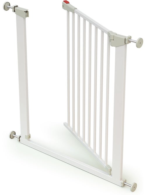 Webaby - barrière de sécurité bébé en acier blanc mobi + une extension - Kiabi Webaby - barrière de sécurité bébé en acier blanc mobi + une extension - Kiabi