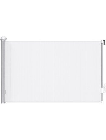 WEBABY - Barrière de sécurité bébé sur enrouleur KLIP - Blanc 130 cm - dès 24 mois