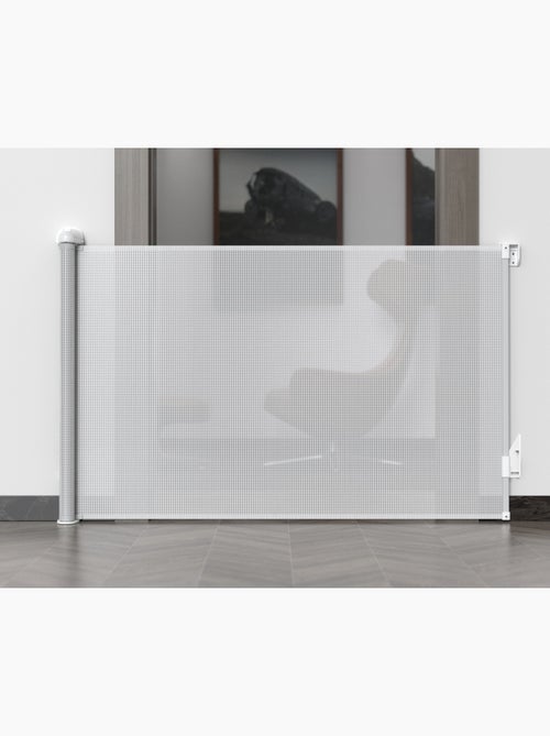 WEBABY - Barrière de sécurité bébé sur enrouleur KLIP - Blanc 130 cm - dès 24 mois - Kiabi