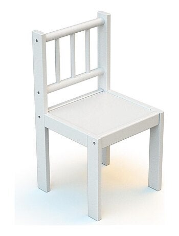 WEBABY - Chaise enfant en bois Blanc
