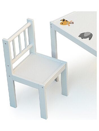 WEBABY - Chaise enfant en bois Blanc