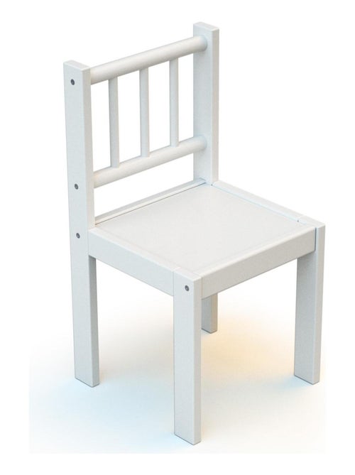 WEBABY - Chaise enfant en bois Blanc - Kiabi WEBABY - Chaise enfant en bois Blanc - Kiabi