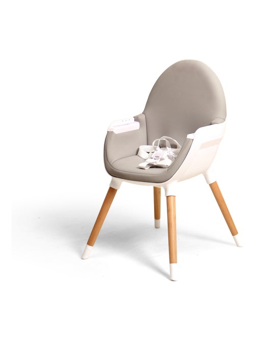 WEBABY - Chaise haute bébé évolutive Blanc et Gris - Kiabi WEBABY - Chaise haute bébé évolutive Blanc et Gris - Kiabi
