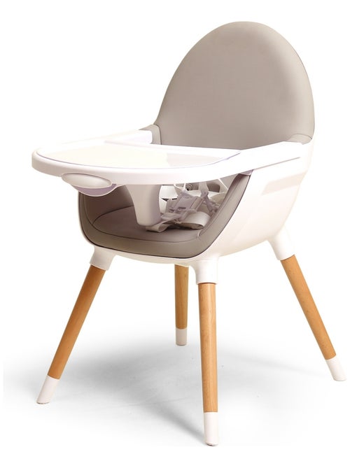 WEBABY - Chaise haute bébé évolutive Blanc et Gris - Kiabi WEBABY - Chaise haute bébé évolutive Blanc et Gris - Kiabi