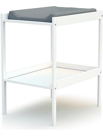 WEBABY - Chambre bébé lit 60x120 et table à langer en bois MILO