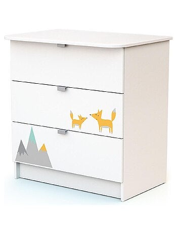 Webaby - chambre bébé lit et commode à langer en bois alba