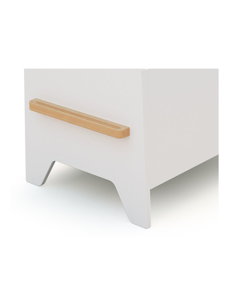WEBABY - Coffre à jouet en bois PIRATE Blanc - Kiabi