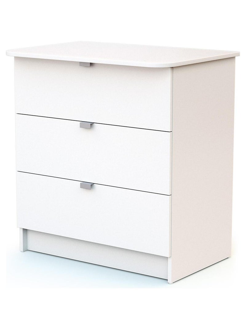 WEBABY - Commode à langer 3 tiroirs en bois ALBA Blanc - Kiabi