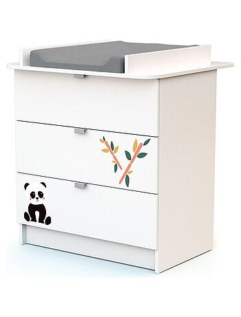 WEBABY - Commode à langer 3 tiroirs en bois ALBA