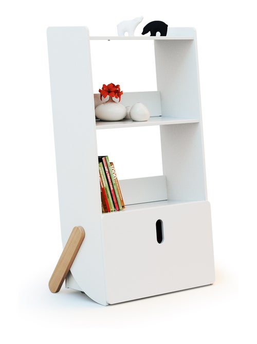 WEBABY - Étagère enfant PIRATE en bois - Blanc - Kiabi