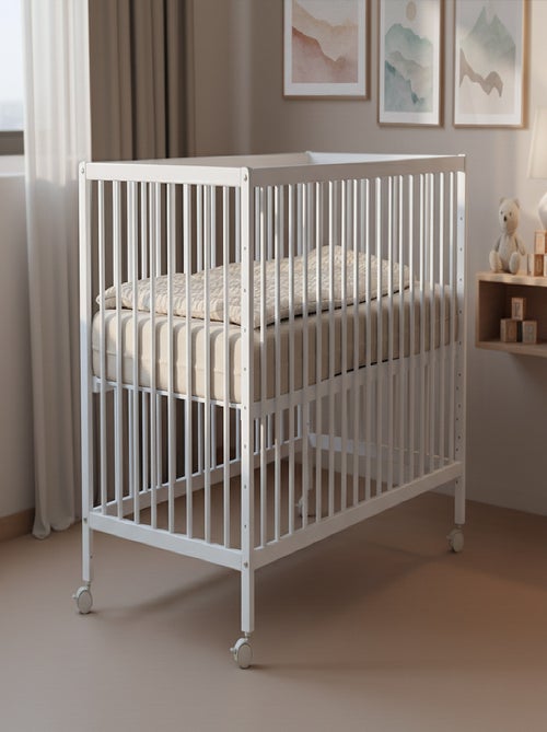 WEBABY - Lit b?b? cododo en bois avec roulettes 60 x 120 LIO - Kiabi