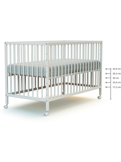 WEBABY - Lit b?b? cododo en bois avec roulettes 60 x 120 LIO - Kiabi