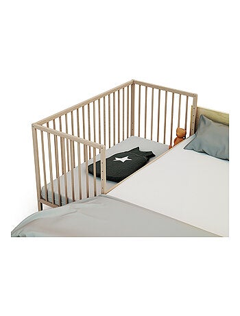 WEBABY - Lit bébé cododo en bois avec roulettes 60 x 120 LIO