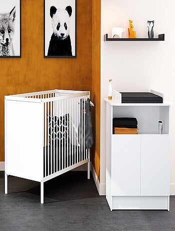 WEBABY - Lit bébé en bois 60 x 120 cm ALBA