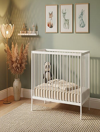 WEBABY - Lit bébé en bois 60x120 ONE
