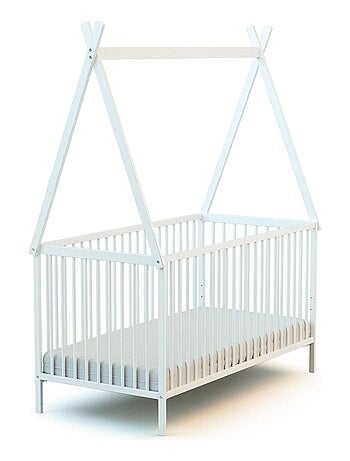 Webaby - lit bébé en bois 70 x 140 cm avec tipi