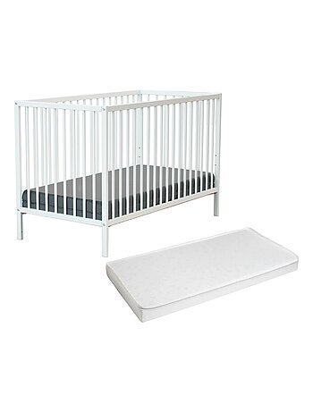 WEBABY - Lit bébé en bois avec matelas