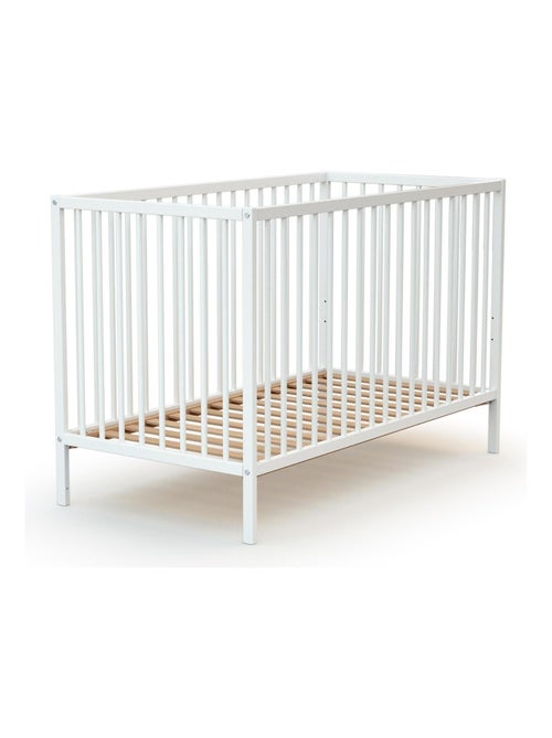 WEBABY - Lit bébé en bois avec matelas ONE 60 x 120 cm - Kiabi WEBABY - Lit bébé en bois avec matelas ONE 60 x 120 cm - Kiabi