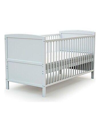 WEBABY - Lit bébé évolutif en bois avec matelas LUNA
