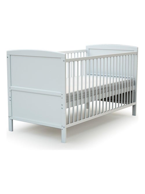 WEBABY - Lit bébé évolutif en bois avec matelas LUNA - Kiabi