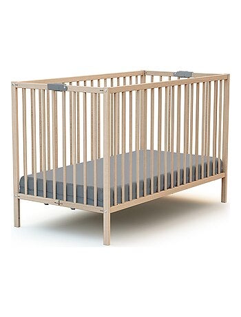 WEBABY - Lit bébé pliant en bois 60 x 120 cm FLEX