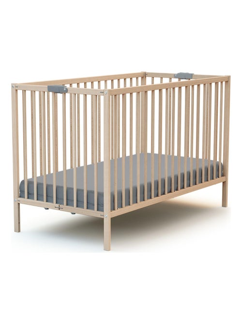WEBABY - Lit bébé pliant en bois 60 x 120 cm FLEX - Kiabi