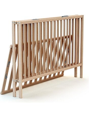WEBABY - Lit bébé pliant en bois avec matelas 60 x 120 cm FLEX