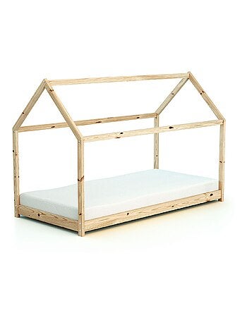 WEBABY - Lit cabane enfant 90 x 190 en bois