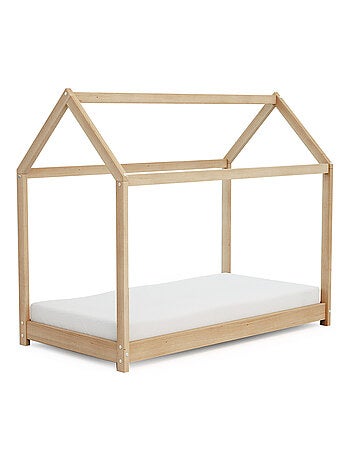 WEBABY - Lit cabane enfant 90 x 190 en bois