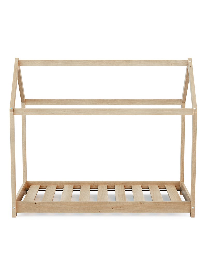 WEBABY - Lit cabane enfant 90 x 190 en bois Marron - Kiabi
