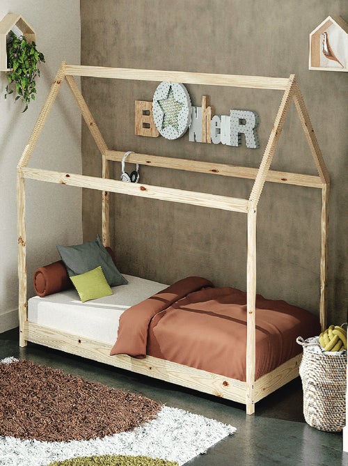 WEBABY - Lit cabane enfant en bois - Kiabi WEBABY - Lit cabane enfant en bois - Kiabi