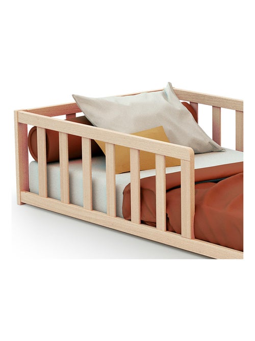 WEBABY - Lit enfant au sol en bois 70 x 140 cm KAÏA - Kiabi