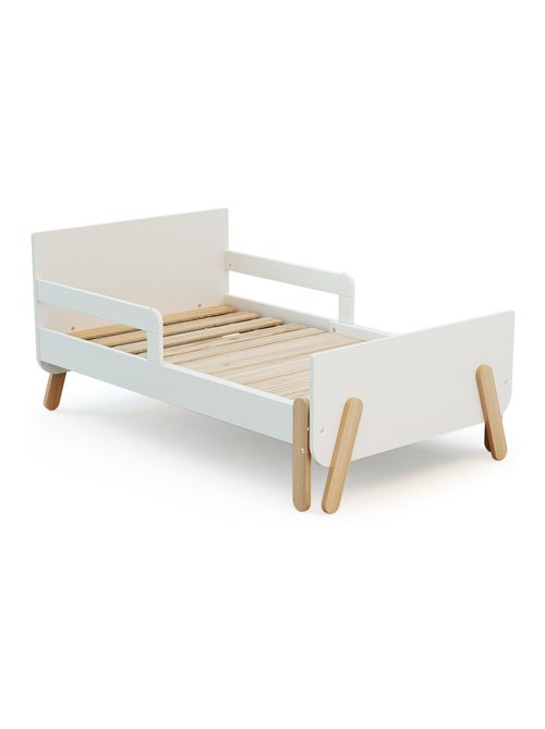 WEBABY - Lit enfant extensible en bois 80x140-165-190 PIRATE - Blanc - Kiabi WEBABY - Lit enfant extensible en bois 80x140-165-190 PIRATE - Blanc - Kiabi
